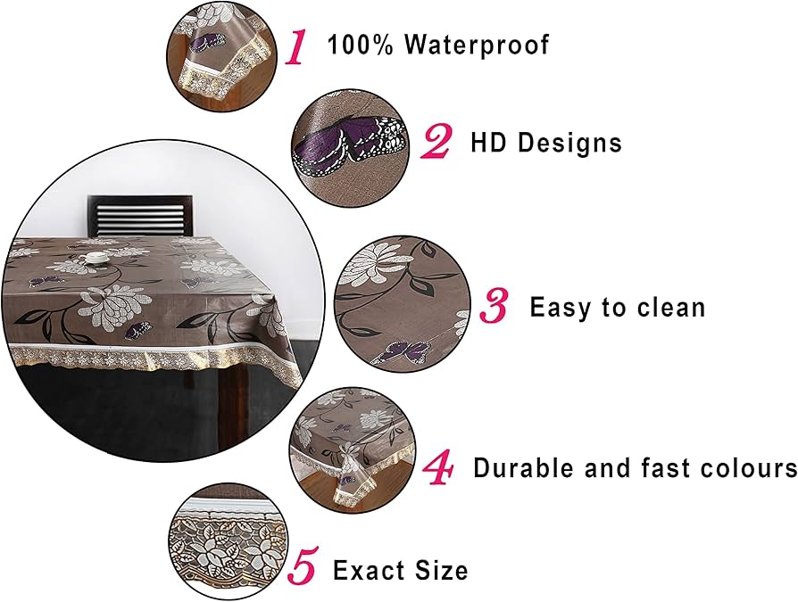 Premium Dining Table Cover for 8 Seater, 60 x 90 inch Exact Size - Image 2