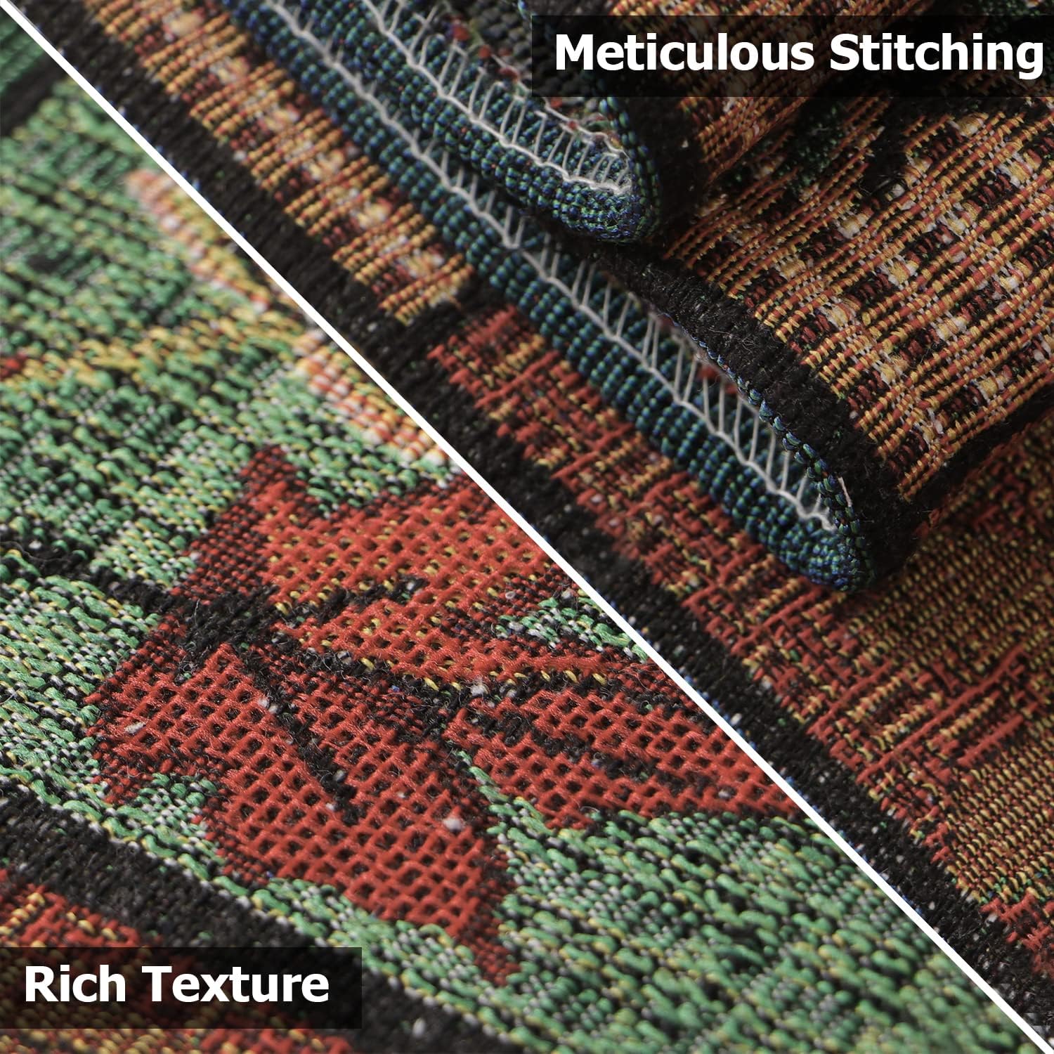 Premium Dinning table Placemats Set of 4 (12x18 Inches) Multicolor Leaf - Image 2