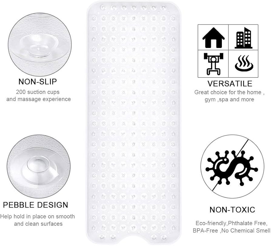 Plastic Waved Bath Mat (Multicolour, Standard size) - Image 8