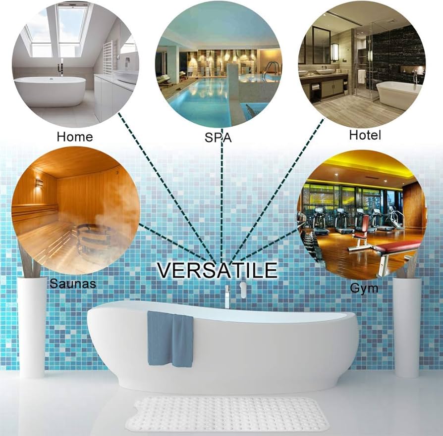 Plastic Waved Bath Mat (Multicolour, Standard size) - Image 5