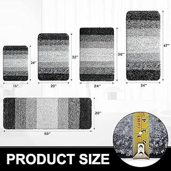 Microfiber Door Mats For Home Entrance Living Room | Anti Skid Doormats For Bathroom Entrance And Bedrooms | Main Door Mats For Entrance (Black, 18 X 28 Inch) - Image 6