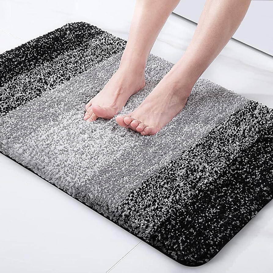 Microfiber Door Mats For Home Entrance Living Room | Anti Skid Doormats For Bathroom Entrance And Bedrooms | Main Door Mats For Entrance (Black, 18 X 28 Inch) - Image 5