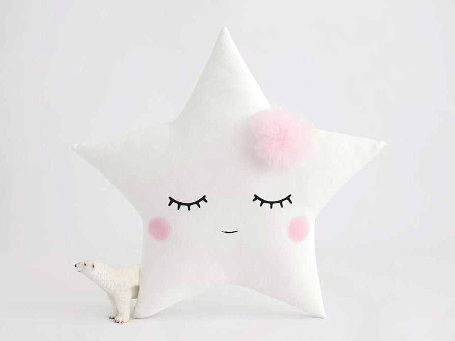Velvet Baby Cushion Combo of 3 – Moon, Star & Cloud Shapes | Pink Blush, Soft Crib Toys for Kids
