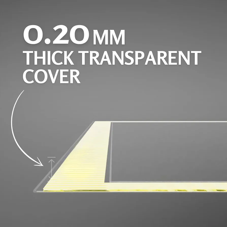 Modern Transparent PVC Table Cover – Waterproof & Durable, Crystal Gold Border, 60x90 Inch - Image 7