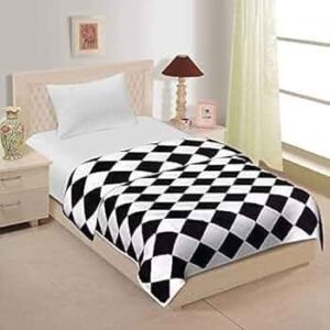 Super Soft Reversible Design Dohar I AC Blanket I Blanket for All Season I Gifting (Double, Black & White)