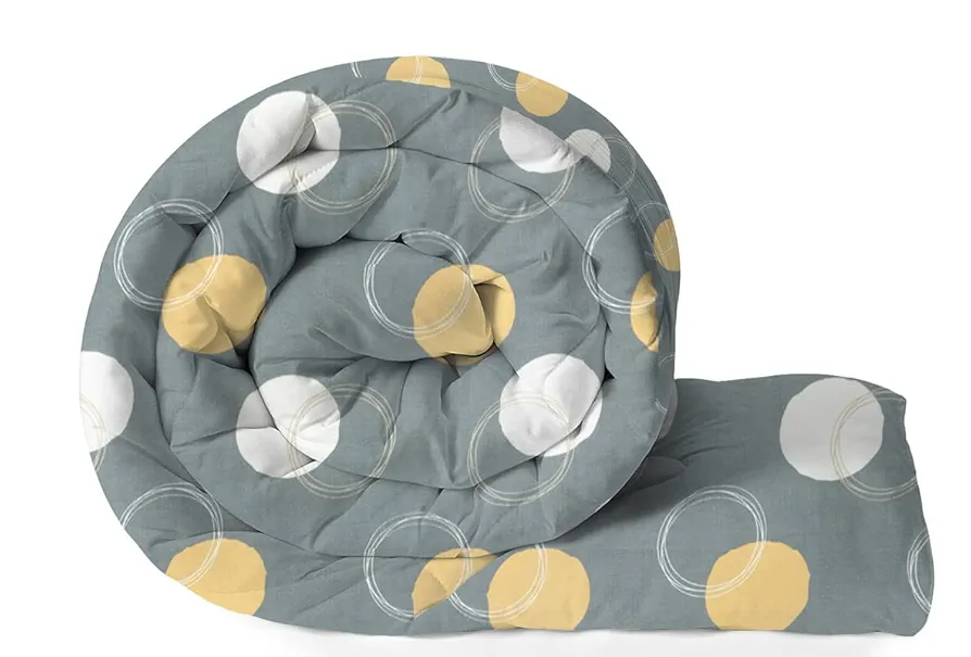 220 GSM Solid Plain Reversible Summer (Grey & Orange, Lightweight & Soft) - Image 4