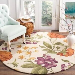 Handmade Tufted Wool Rug – 5x5 ft, Geometric Design, for Living Room, Bedroom & Kids Room