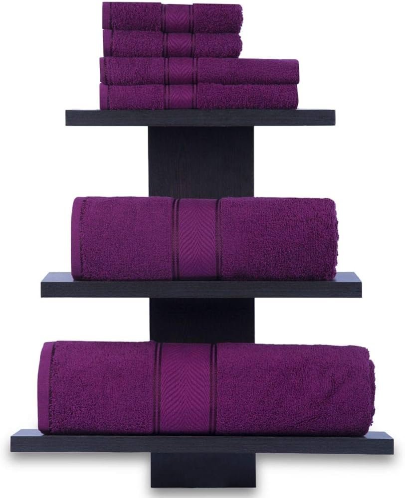 Premium Elegance 100_ Cotton-Soft-Highly Absorbent - 450 GSM - (Pack of 6 Family Towel Set, Cheer Wine) - Image 6