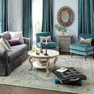 Handmade Traditional Wool Rug – 5x8 ft, Sage, for Living Room, Bedroom & Hall