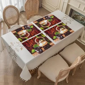 6-Piece PVC Dining Table Placemats | Washable, Waterproof & Heat-Resistant Reversible Table Mats | Plastic Placemats for Kitchen & Dining | Multi | 11x17 Inches