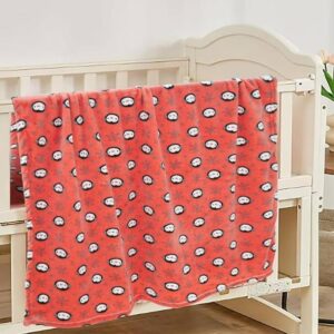 AC Baby Blanket Swaddler Wrapper Flannel Soft and Comfortable for 0-5 Years Baby Girls and Boys with Monkey Print-Monkey Coral