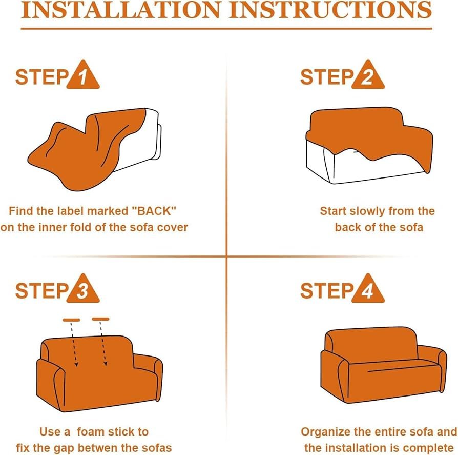 Blue Flower Polyester Sofa Cover – Stretch Fit, Universal 3+1+1 Seater, Floral Print - Image 2