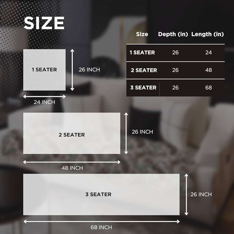 Premium Quilted Velvet Sofa Cover Mat | Printed Couch Seat Runner for 5-Seater Sofa (Golden Circle) - Image 3