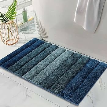 2500 GSM Luxury Microfiber Bath Mat - High Pile Anti-Skid & Quick-Dry Tufted Rug for Bathroom and Entrance (Hunter)