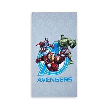 Kids Bath Towel – 100% Cotton, Ultra Soft & Absorbent, Quick-Dry, 67x130 cm (Avengers Marvel – Grey) - Image 3
