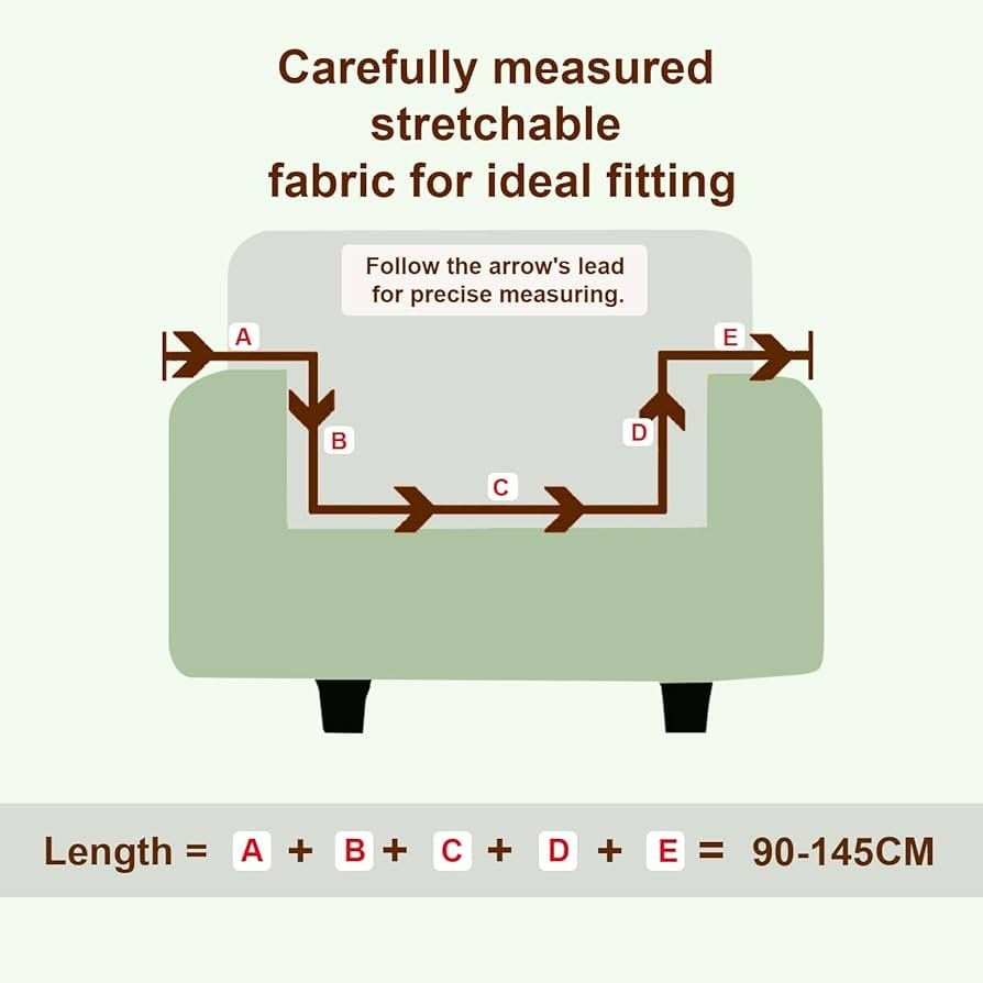 Cream Brown Flower Polyester Sofa Cover – Zipper Closure, Stretch Fit, Universal 3+1+1 Seater - Image 7