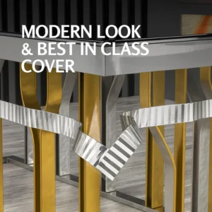 Modern Transparent PVC Table Cover – Waterproof & Durable, Crystal Silver Border, 54x78 Inch