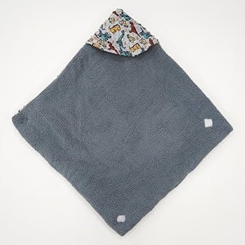 Hooded Baby Blanket Swaddler Wrapper Flannel Soft and Comfortable for New Born Baby Girls and Boys-Wrap Grey - Image 3