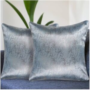 Polyester 250TC Sofa Cushion Pillow Covers, Multicolor, Set of 2 Ethnic Cushion Covers(Dark Grey, 12X12 Inches)