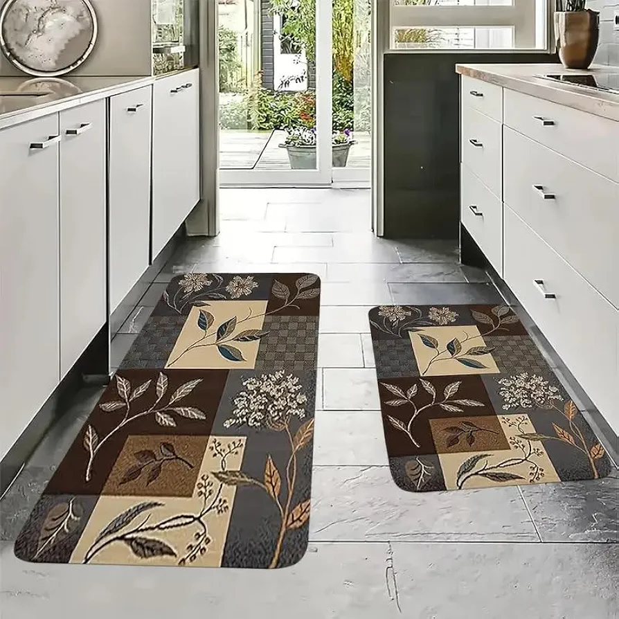 Set of 2 Anti-Fatigue Memory Foam Kitchen & Floor Mats | Waterproof Cushioned Rugs for Cooking, Sink, Office & Balcony (120x40 cm & 60x40 cm) - Image 4