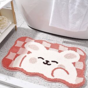2000 GSM Microfiber Anti-Skid Door Mat (40x60 cm) - Super Soft & Absorbent Floor Mat for Home (Rabbit Design)