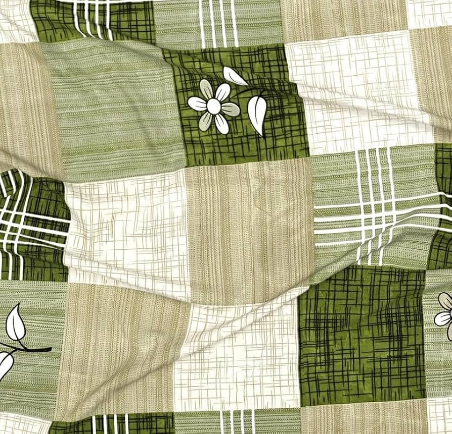 Microfiber 144 TC Aspire 2.O Collections Soft Breathable Wrinklefree Floral Printed Double Bedsheets with 2 Pillow Covers, Color Light Green and White - Image 6