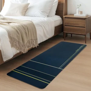 Anti-Slip 2 Pcs Waterproof Kitchen Rugs | Cushioned Memory Foam Standing Mats for Kitchen & Bathroom (120x40 cm & 40x60 cm, Blue)