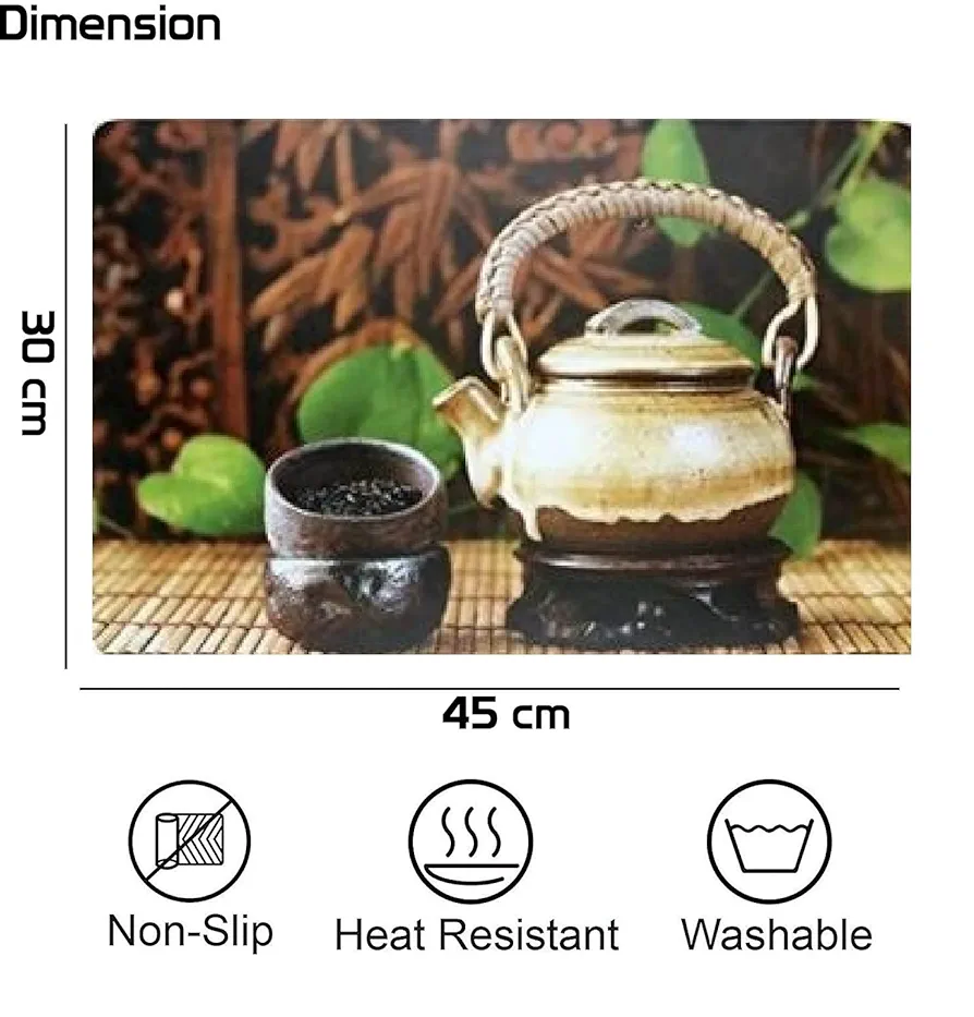 6-Piece PVC Dining Table Placemats | Washable, Waterproof & Heat-Resistant Reversible Table Mats | Plastic Placemats for Kitchen & Dining | Multi | 11x17 Inches - Image 7