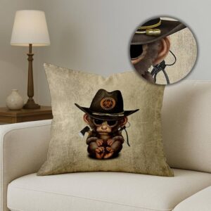 Jute Cushion Cover Set of 5 (16x16 Inches) – Quirky Anim Animal Print | Durable & Stylish Home Décor