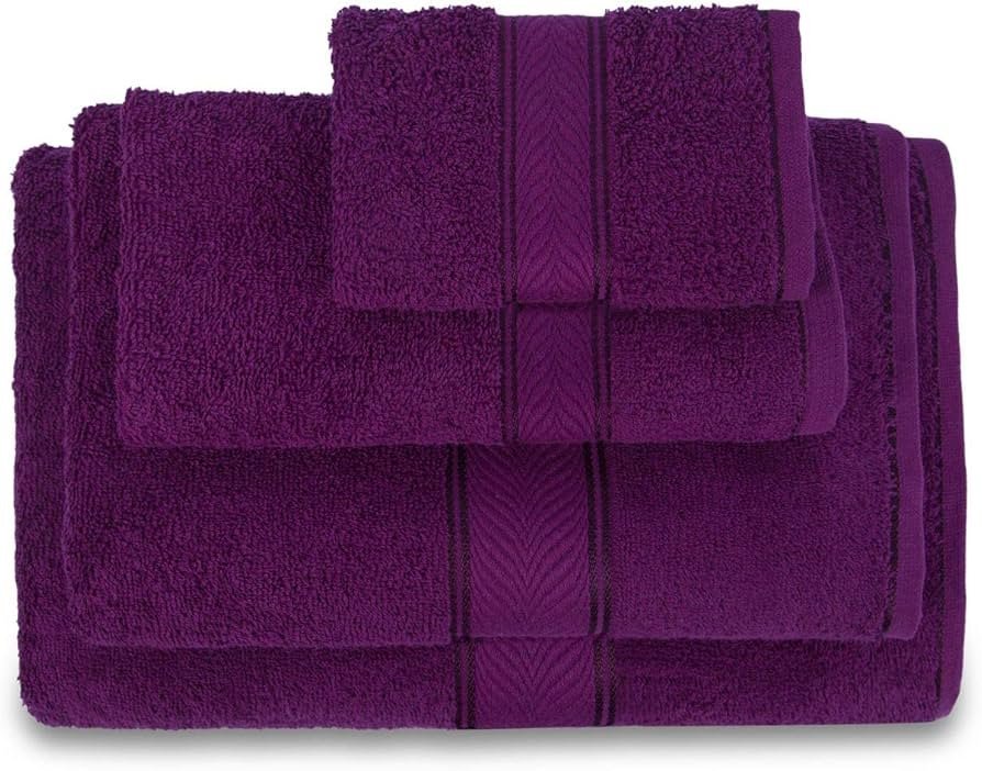 Premium Elegance 100_ Cotton-Soft-Highly Absorbent - 450 GSM - (Pack of 6 Family Towel Set, Cheer Wine) - Image 3