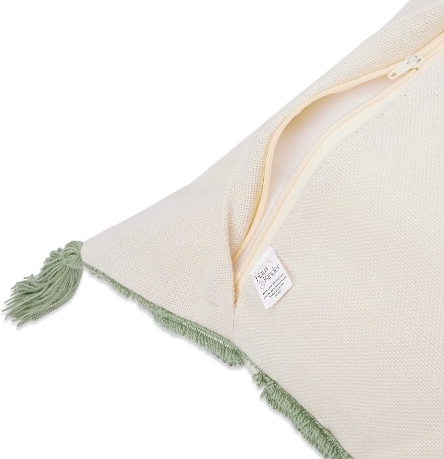 Printed & Embroidered Decorative Throw 210 TC Cushion Cover 16 X 16 Inches for Living Room Sofa _ Tufted Sun and Abstract _ Pack of 2 - Image 5