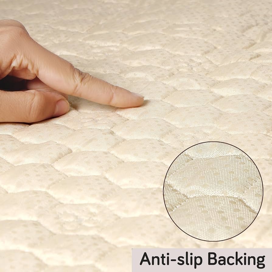 Velvet Anti Slip Sofa Seat Mat for 3+2 Seater and 1-2-3 Seater Sofa. Make Your Own Sofa Cover Set, Mat Length 90 cm, Mustard - Image 3