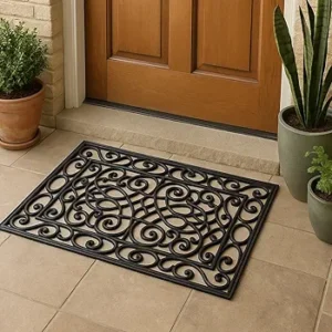 40x60 cm Rubber Doormat for Home Entrance | Heavy-Duty, Waterproof & Non-Slip | Indoor & Outdoor Use | Rectangle Design