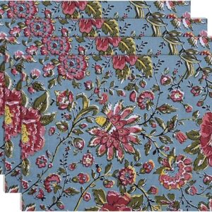 Jaipuri Block Printed Thick Cotton Canvas Set of 4 Pcs Dining Table Place mats