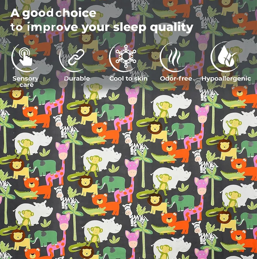 Glace Cotton Wrinkle-Free Kids Bedsheet | Cartoon Print Single Bed (60x90 in) with 1 Pillow Cover – Multicolor, 144 TC - Image 6