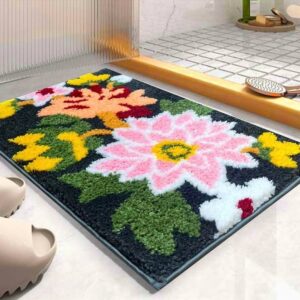 Luxurious Microfiber Super Soft Floor Mat (40x60 cm, Pack of 2) - Anti-Skid & Super Absorbent for Bathroom (Gray)