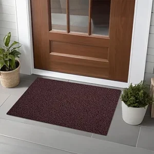 16x24 Inch Noodles Floor Mat | Anti-Skid Rubber Mat for Home, Bathroom & Office | Maroon