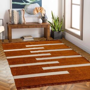 Soft Velvet Floor Rug – 5x7 ft, Light Brown, Non-Slip, Trendy & Durable, for Living Room, Hall & Bedroom