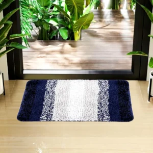 Door Mat | Dust Trapper & Anti-Skid Floor Mat for Home Entrance | Blue Patta Rainbow Design | Entryway Door Mat, Gray (60x40 cm)