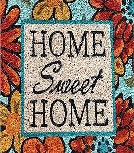 Double Doormat (Natural) Long-Lasting, Anti-Slip, Heavy Duty Thick Entryway Rug with PVC Backing for Indoor & Covered Door Entrances 120 x 40 cm