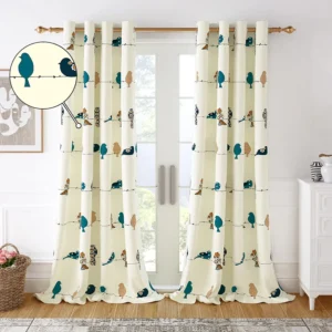 Door Curtains 7 Feet Long 1 Piece - White Mustard