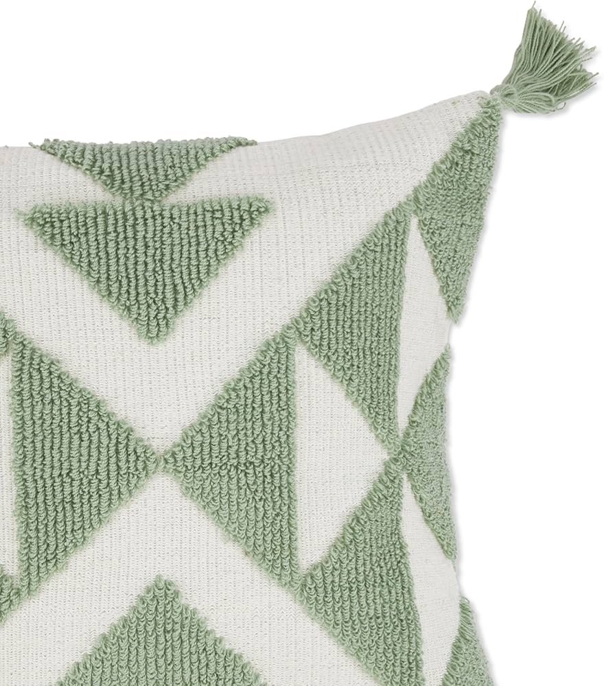 Printed & Embroidered Decorative Throw 210 TC Cushion Cover 16 X 16 Inches for Living Room Sofa _ Tufted Sun and Abstract _ Pack of 2 - Image 9