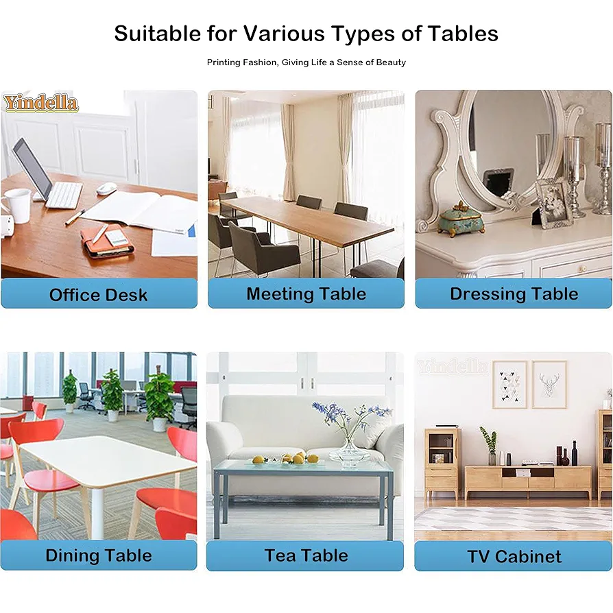 6 to 8 Seater PVC Dinning Table Cloth Cover(Grey) - Image 2