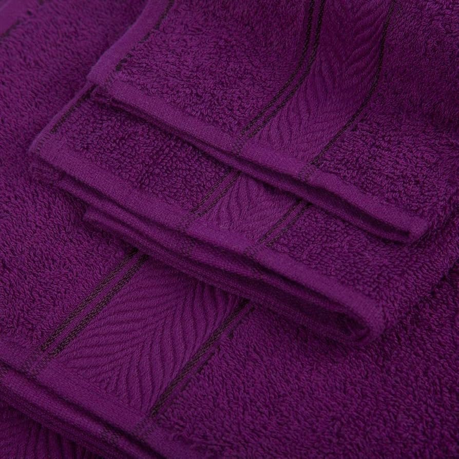 Premium Elegance 100_ Cotton-Soft-Highly Absorbent - 450 GSM - (Pack of 6 Family Towel Set, Cheer Wine) - Image 5
