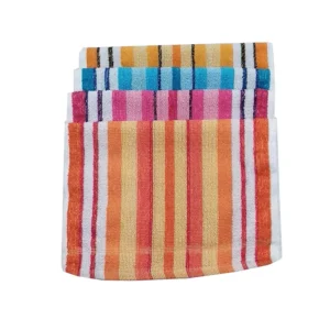 Cotton Thin Check Print Hand and Face Towel (Multicolour) - Set of 6