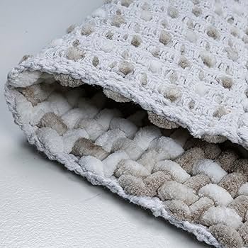 Anti-Slip Cotton Polyester Blend Bathroom Mat (40x60 cm) - Water-Absorbent Floor Mat for Home & Doorway - Image 5