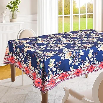 Kingfisher Printed Cotton Dining Table Cover – 4-Seater, Anti-Skid, 60x60 Inch - Image 7