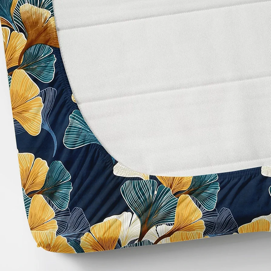 Heavy Cotton Elastic Fitted Bedsheet with 2 King Size Pillow Covers – 350 TC, 72 x 78 x 10 Inch, Green Mushroom - Image 3