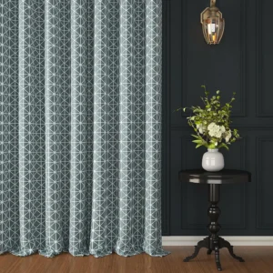 Door Curtains 7 Feet Long 1 Piece - Grey White