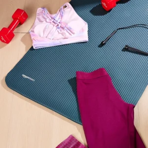 13mm Heavy-Duty NBR Yoga & Fitness Mat with Carrying Strap | Non-Slip Mat for Pilates, Workouts & Stretching (Steel, 188x61 cm)